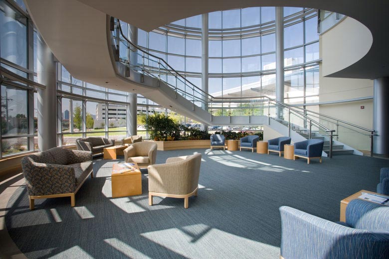 UF Health Proton Therapy Institute main waiting area