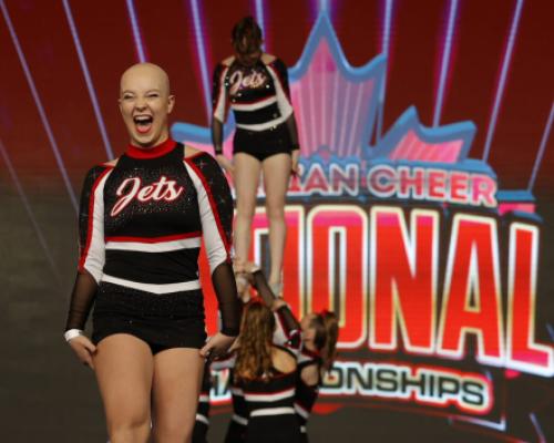 mya thibodeau continues cheerleading